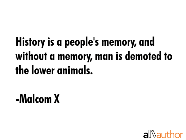 History is a people\
