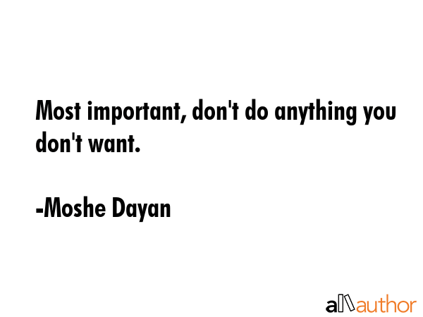Most important, don\