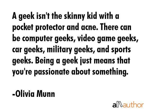A geek isn\