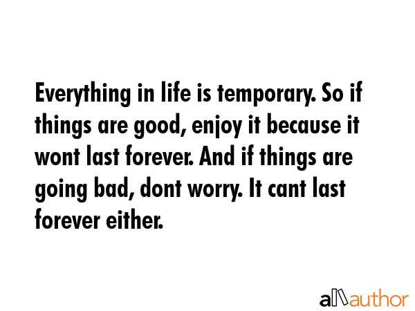 Temporary Life Quotes