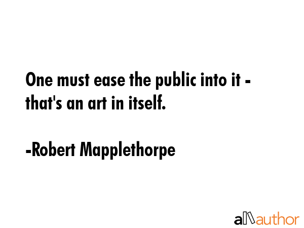 One must ease the public into it - that\