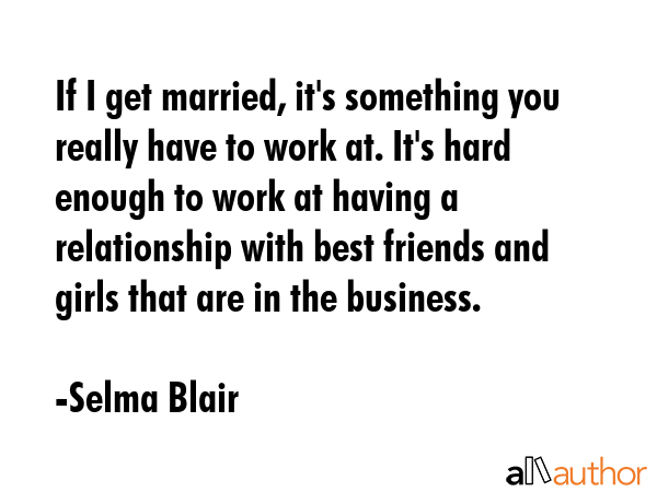If I get married, it\