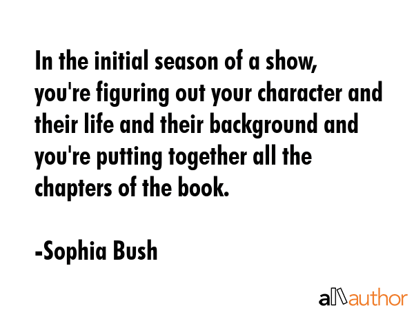 In the initial season of a show, you\