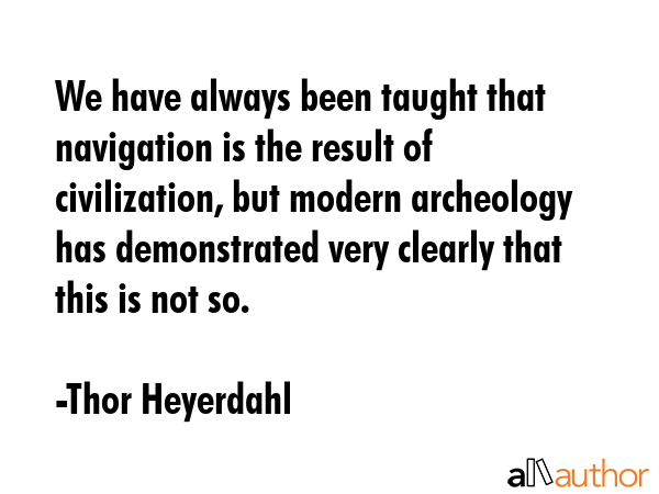 We have always been taught that navigation... - Quote