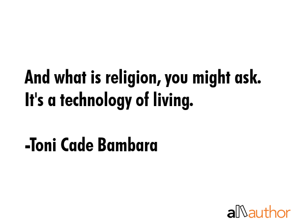 And what is religion, you might ask. It\