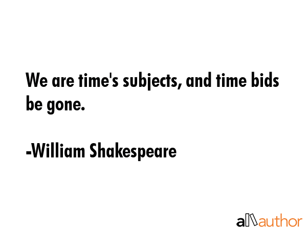 We are time\